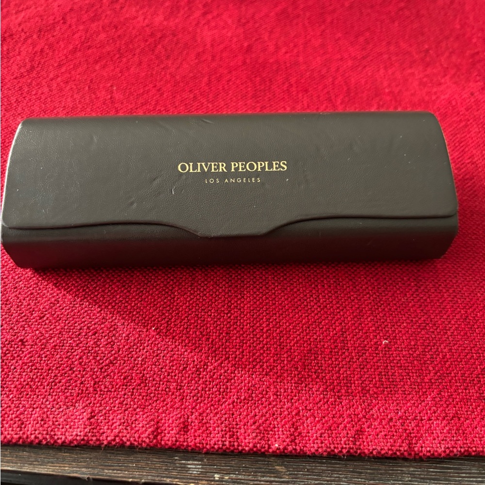 Oliver Peoples Black Eyewear Case with Gold Logo